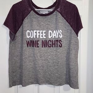 Graphic t-shirt Coffee/wine Sz XXL